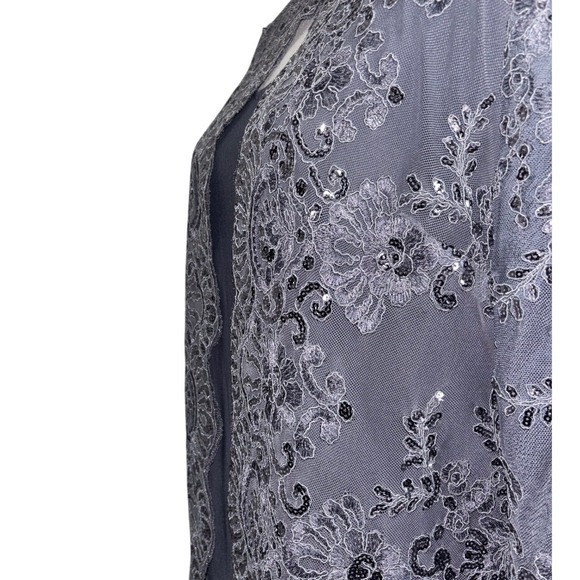 Beautiful Steel Grey Alex Evenings Causal Wear/Prefect For Dates Blouse, Small - Picture 8 of 9